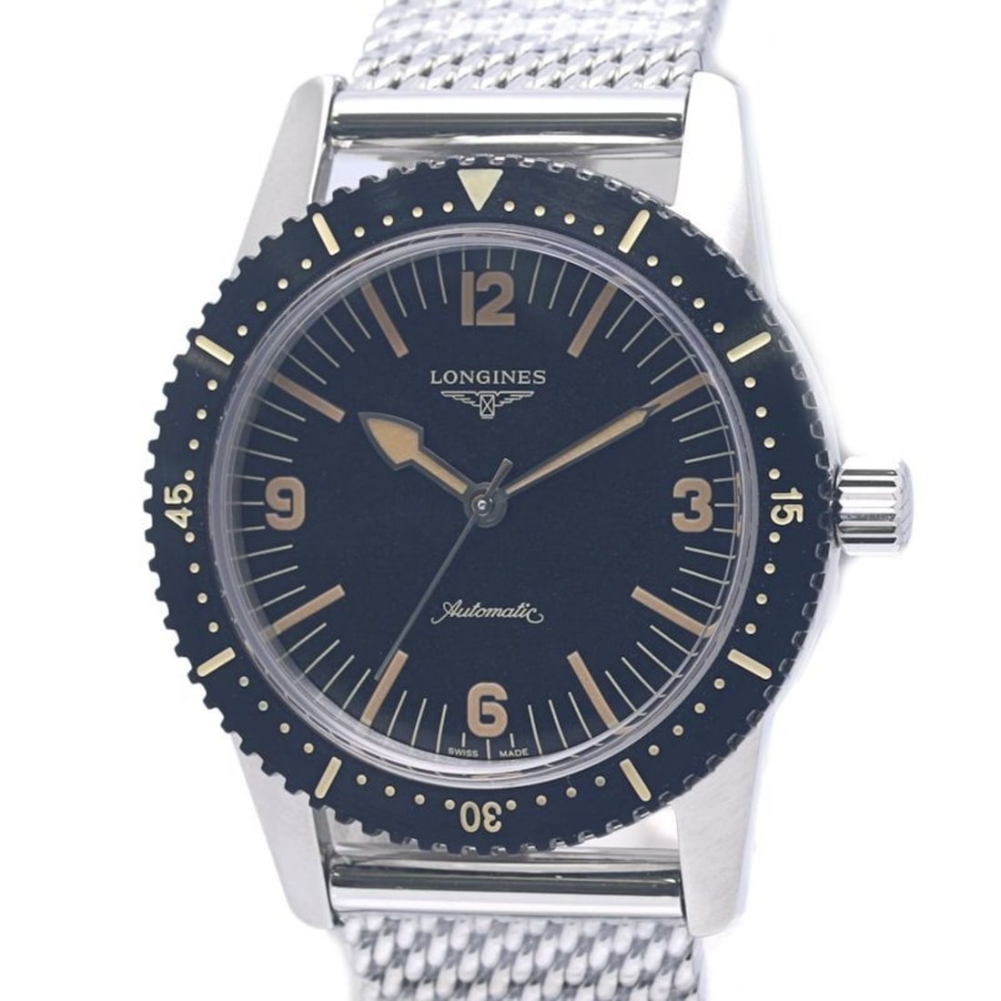 LONGINES Heritage Skin Diver L2.822.4.56.6 Men's Watch, Stainless Steel, 40276: --- Catalog ---Category: SizeWrist Size: 21cm / 8.26''Case Diameter: 42mm / 1.65''Category: DesignType: WristwatchGender: MenColor (Dial): BlackMaterial (Band): Stainless steelMaterial (Case): Stainle