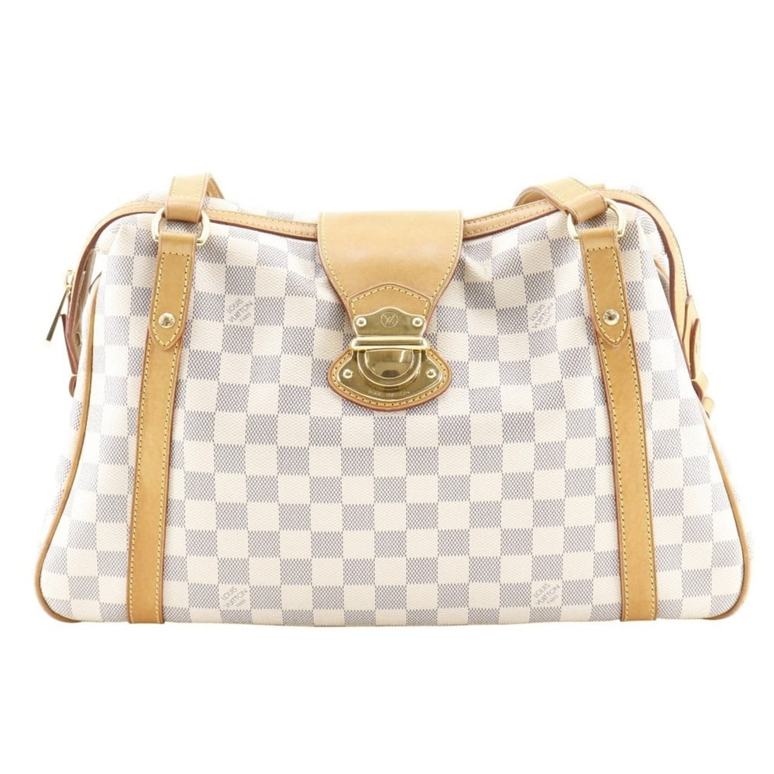 Louis Vuitton Stresa GM Tote Bag N42221 Damier Azur Canvas 2010 White TR1130 A5 Zipper Women's: --- Catalog ---Category: SizeSize (HxWxD): 25cm x 39cm x 14cm / 9.84'' x 15.35'' x 5.51''Category: DesignType: Tote bagColor: WhiteGender: WomenMaterial: Damier Azur Category: GeneralMPN: N42221Brand: