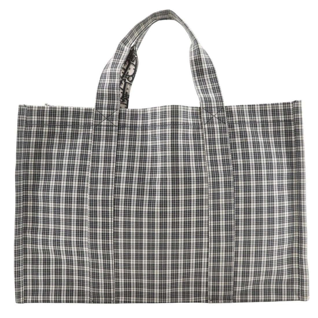 Christian Dior Tote Bag Handbag Check 50-MA-0169 Cotton Black/White A4 Open for Women: --- Catalog ---Category: SizeSize (HxWxD): 30cm x 45cm x 17cm / 11.81'' x 17.71'' x 6.69''Category: DesignType: Handbag, Tote bagColor: Black, WhiteGender: WomenMaterial: Cotton Category: GeneralMPN: