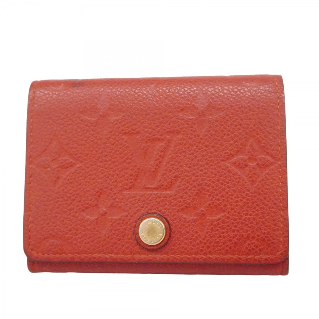 Louis Vuitton Business Card Holder/Card Case, Monogram Empreinte, Enveloppe Carte de Visite, M58457,: --- Catalog ---Category: DesignType: Card caseColor: CeriseGender: WomenCategory: GeneralMPN: M58457Brand: Louis VuittonCategory: Physical PropertiesSize (HxWxD): 8cm x 10.5cm x 1.5cm / 3.14'' x 4.13'
