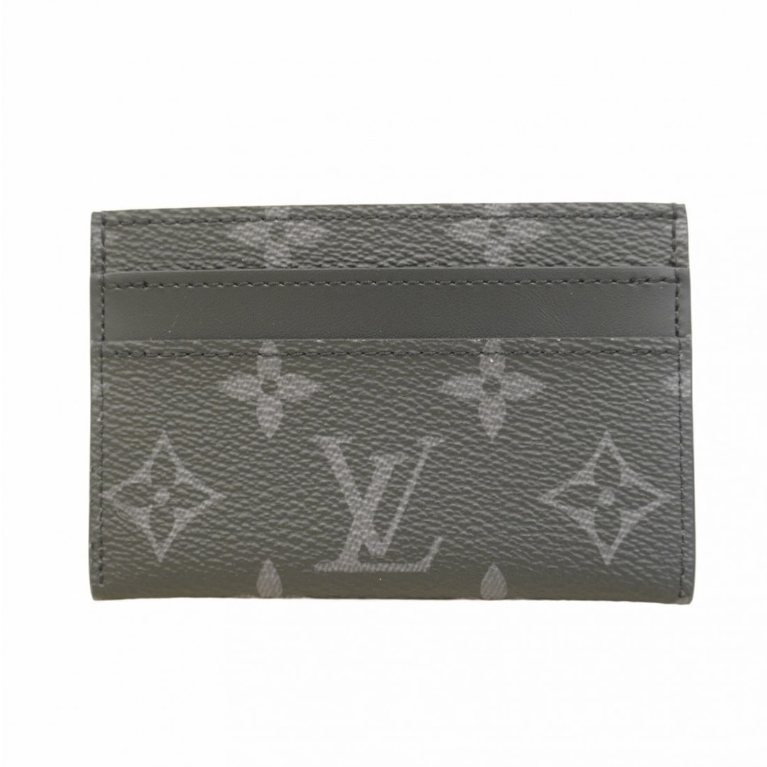 Louis Vuitton Monogram Eclipse Business Card Holder/Card Case, Portecartes Double M62170, Black, (1 of 9)