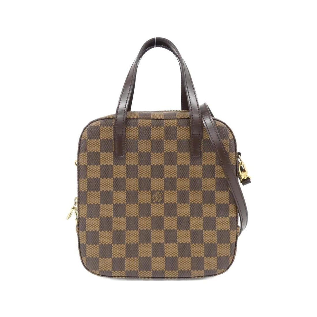 Louis Vuitton Damier Spontini N48021 Handbag: --- Catalog ---Category: SizeSize (HxWxD): 20cm x 20cm x 8cm / 7.87'' x 7.87'' x 3.14''Category: DesignType: HandbagColor: EbeneGender: WomenMaterial: Coated canvas Hardware Color: GoldCategory: