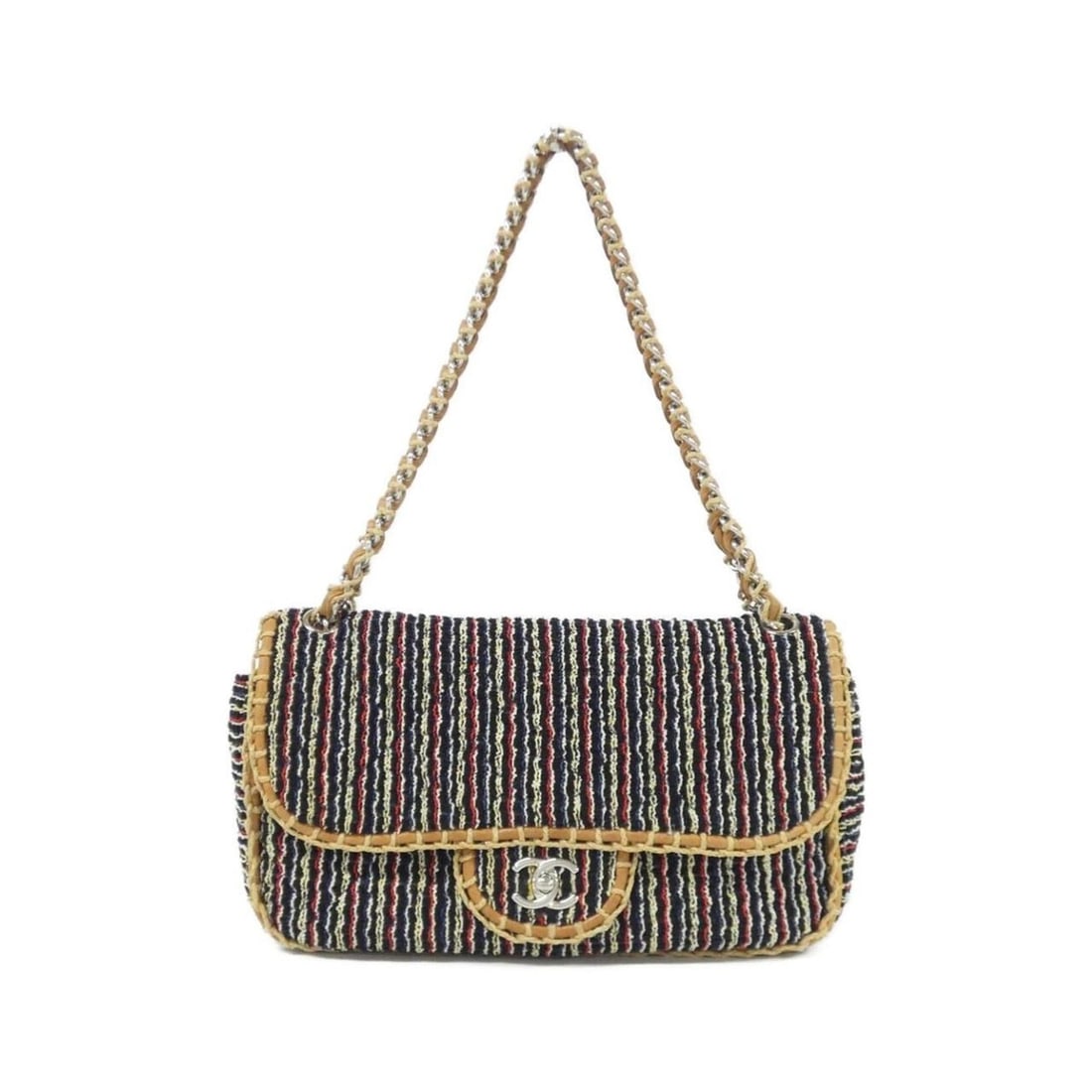 Chanel 49211 Shoulder Bag: --- Catalog ---Category: SizeSize (HxWxD): 18cm x 31cm x 8cm / 7.08'' x 12.2'' x 3.14''Category: DesignType: Shoulder bagColor: Black, Multi-colorGender: WomenMaterial: Tweed Hardware Color: SilverCat