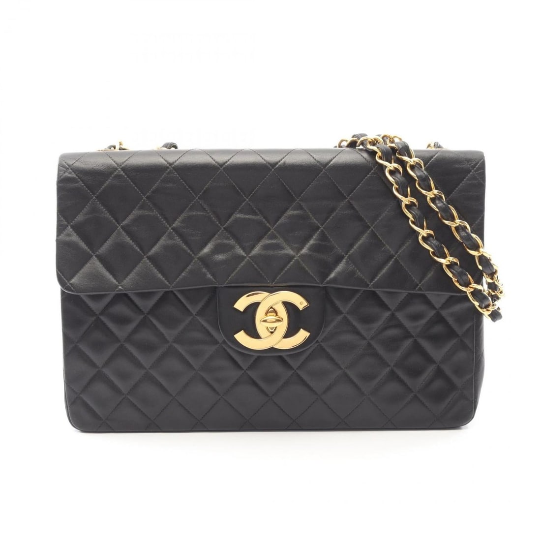 Chanel CHANEL Large Matelassé 34 Shoulder Bag Handbag Lambskin (Sheepskin) Women's Black (1 of 11)