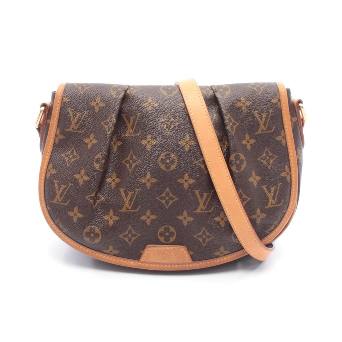 Louis Vuitton Menilmontant PM Shoulder Bag/Handbag, Coated Canvas and Leather, Monogram Pattern,: --- Catalog ---Category: SizeSize (HxWxD): 21cm x 27cm x 8cm / 8.26'' x 10.62'' x 3.14''Category: DesignType: Handbag, Shoulder bagColor: Brown, MonogramGender: WomenMaterial: Coated canvas , Leather