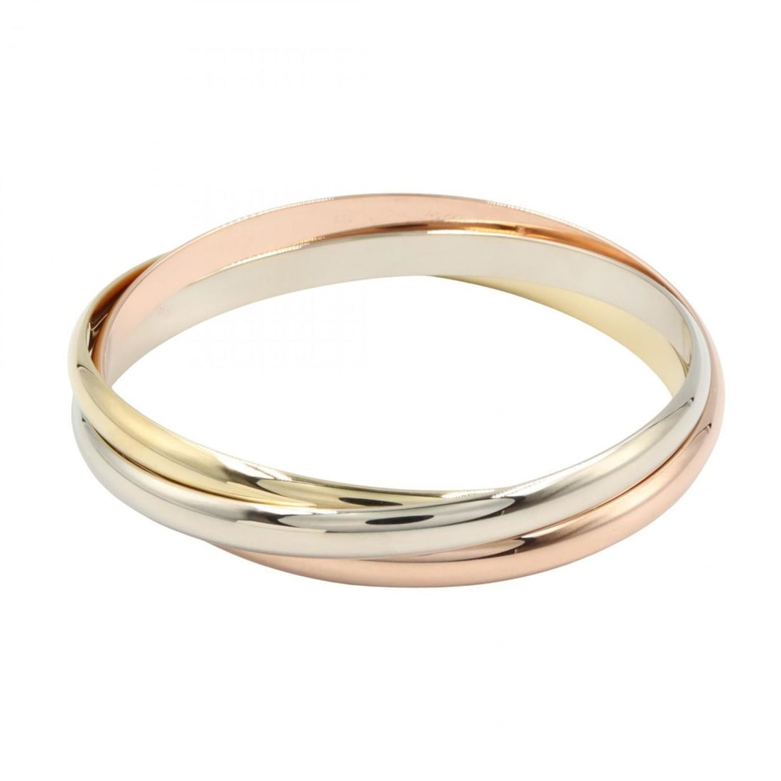 Cartier Trinity Bracelet - Accessory 18K (Yellow Gold), 18KWG (White 18KPG (Pink Gold) Women's Gold: --- Catalog ---Category: SizeLength: 19.5cm / 7.67''Category: DesignType: BangleGender: WomenMaterial: Pink gold (18K), White gold (18K), Yellow gold (18K)Category: GeneralBrand: Cartier--- Item List