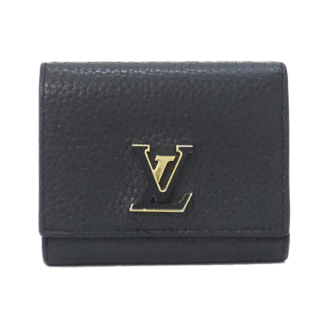 Louis Vuitton Portefeuille Capucines Tiny M12149 Wallet: --- Catalog ---Category: SizeSize (HxWxD): 8cm x 10cm x 3cm / 3.14'' x 3.93'' x 1.18''Category: DesignType: Wallet (bi-fold)Color: BlackGender: WomenMaterial: Leather Leather/Fur Type: Calf leather, T