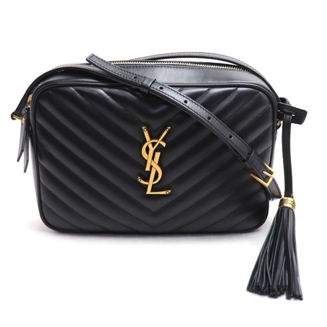 SAINT LAURENT Saint Laurent Lou Camera Bag Shoulder Black 612544 Women's: --- Catalog ---Category: SizeSize (HxWxD): 15cm x 22cm x 6cm / 5.9'' x 8.66'' x 2.36''Category: DesignType: Shoulder bagColor: BlackGender: WomenMaterial: Leather Hardware Color: GoldCategory: General