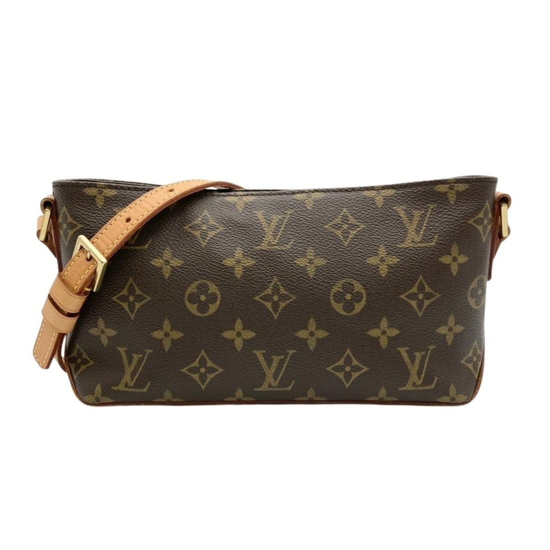 Louis Vuitton Trotteur Shoulder Bag, Monogram Canvas, M51240, Brown, SL0072, Women's (1 of 9)