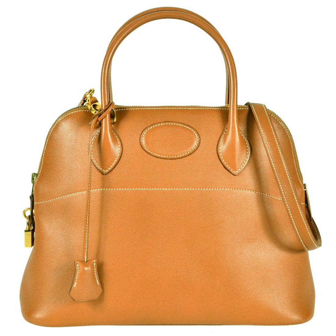 Hermes Bolide 31 handbag, Barenia, with ?Z stamp, gold.: --- Catalog ---Category: SizeStrap Drop: 42cm / 16.53''Handle Drop: 9.50cm / 3.74''Size (HxWxD): 24cm x 31cm x 12cm / 9.44'' x 12.2'' x 4.72''Category: DesignType: HandbagColor: GoldGender: WomenMater