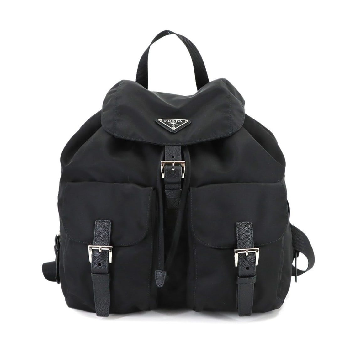 Prada Backpack, Rucksack, Nylon, Saffiano Leather, Nero Black, 1BZ811 Backpack: --- Catalog ---Category: SizeSize (HxWxD): 30cm x 29.5cm x 15cm / 11.81'' x 11.61'' x 5.9''Category: DesignType: BackpackColor: Black, NeroGender: Women,MenMaterial: Nylon , Saffiano Category: General