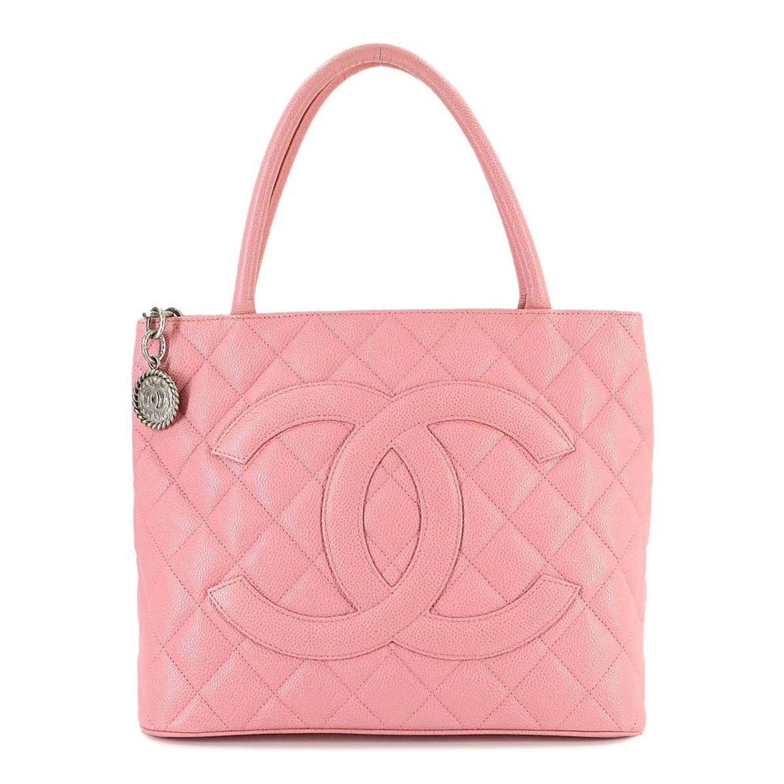 Chanel Medallion Tote Bag, a reissue of classic design, made caviar leather in pink (A01804) with (1 of 19)