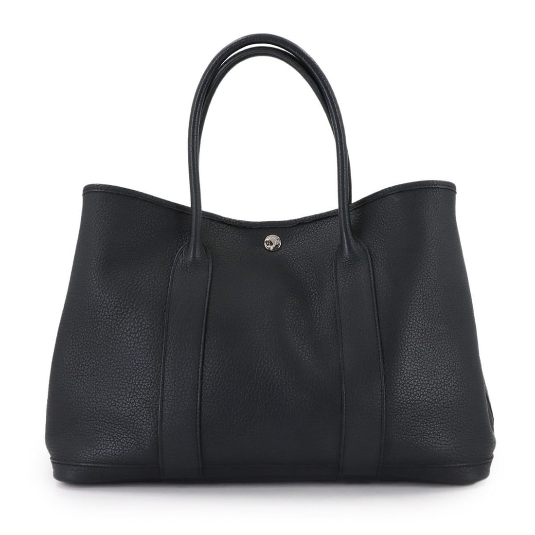 Hermes Garden 36 PM Tote Handbag, Negonda Black, ?K Stamp, Silver Hardware, Party: --- Catalog ---Category: SizeSize (HxWxD): 25cm x 36cm x 18cm / 9.84'' x 14.17'' x 7.08''Category: DesignType: Handbag, Tote bagColor: BlackGender: WomenMaterial: Negonda leather Category: GeneralBran