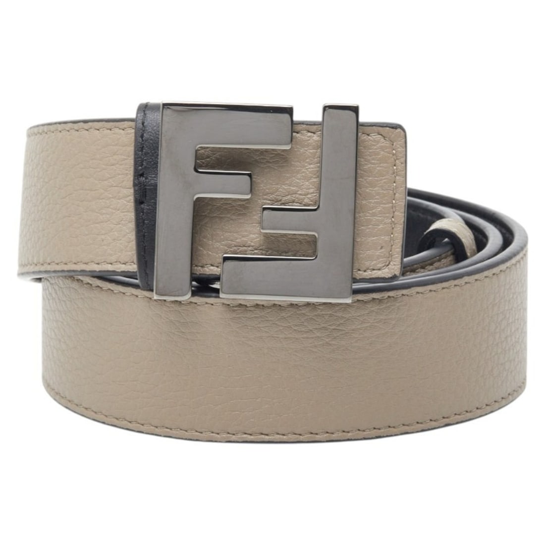 Fendi FF Logo Reversible Belt, Greige Leather, Men's FENDI: --- Catalog ---Category: SizeLength: 90.5cm - 105cm / 35.62'' - 41.33''Category: DesignType: Standard beltColor: GrayGender: MenMaterial (Strap): Leather Category: GeneralBrand: Fendi--- Item List ---