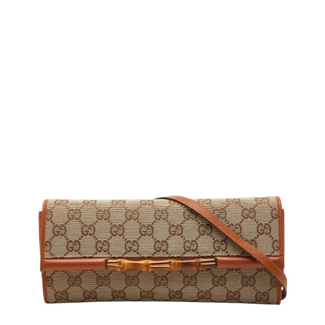 Gucci GG Canvas Bamboo Shoulder Bag 117594 Beige Brown Leather Women's GUCCI: --- Catalog ---Category: SizeSize (HxWxD): 11.5cm x 24.5cm x 3cm / 4.52'' x 9.64'' x 1.18''Category: DesignType: Shoulder bagColor: Beige brownGender: WomenMaterial: GG canvas , Leather Category: Gene