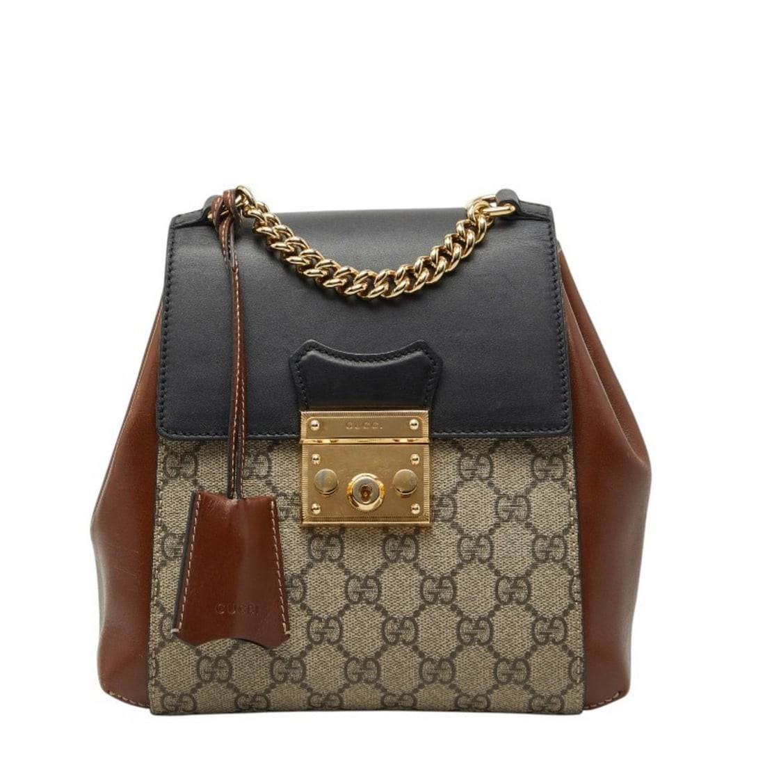 Gucci GG Supreme Padlock Backpack 498194 Beige Multicolor Leather Women's GUCCI: --- Catalog ---Category: SizeSize (HxWxD): 21cm x 21cm x 8cm / 8.26'' x 8.26'' x 3.14''Category: DesignType: BackpackColor: Beige, Multi-colorGender: WomenMaterial: GG Supreme , PVC , Leather Category