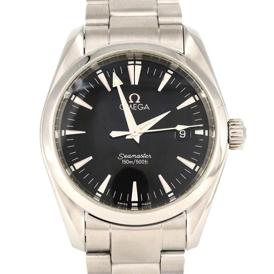 Omega Seamaster Aqua Terra 2518.50 SS Quartz Watch: --- Catalog ---Category: SizeWrist Size: 19cm / 7.48''Case Diameter: 36mm / 1.42''Category: DesignType: WristwatchGender: MenColor (Dial): BlackMaterial (Band): Stainless steelMaterial (Case):