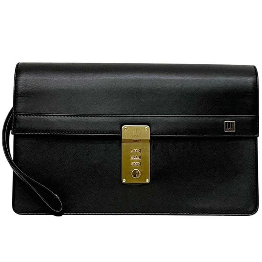 Dunhill Second Bag ec-25135 Black Oxford Calf Leather 11 Flap Number Lock Strap Cowhide: --- Catalog ---Category: SizeSize (HxWxD): 17.2cm x 27cm x 6.5cm / 6.77'' x 10.62'' x 2.55''Category: DesignType: Clutch bagColor: BlackGender: MenMaterial: Leather Category: GeneralBrand: DunhillCoun