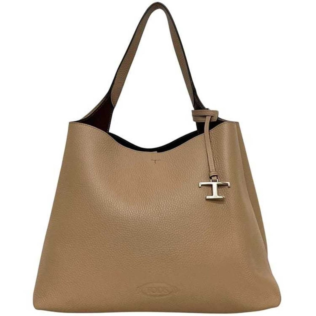 Tod's T-Timeless Micro Tote Bag f-25298 Beige Leather One-Handle T-Metallic Charm Women's: --- Catalog ---Category: SizeSize (HxWxD): 28cm x 28.5cm x 17cm / 11.02'' x 11.22'' x 6.69''Category: DesignType: Tote bagColor: BeigeGender: WomenMaterial: Leather Category: GeneralBrand: Tod'sCountr