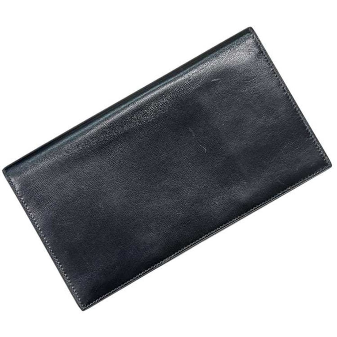 Hermes Bi-fold Long Wallet f-25221 Black Leather Box Calf ?K Stamp HERMES Folding One Color: --- Catalog ---Category: SizeSize (HxWxD): 10.5cm x 18.6cm x 1.3cm / 4.13'' x 7.32'' x 0.51''Category: DesignType: Long wallet (bi-fold)Color: BlackGender: Men,WomenMaterial: Leather Leather/Fur Type: