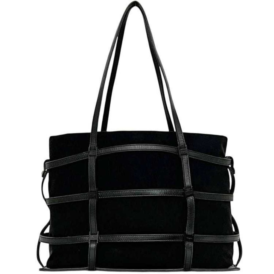 Salvatore Ferragamo Tote Bag ec-25104 Black Beige AU-21 2423 with Replacement Leather Canvas: --- Catalog ---Category: SizeSize (HxWxD): 24cm x 41cm x 14.5cm / 9.44'' x 16.14'' x 5.7''Category: DesignType: Tote bagColor: Beige, BlackGender: WomenMaterial: Leather , Canvas Category: GeneralMPN: