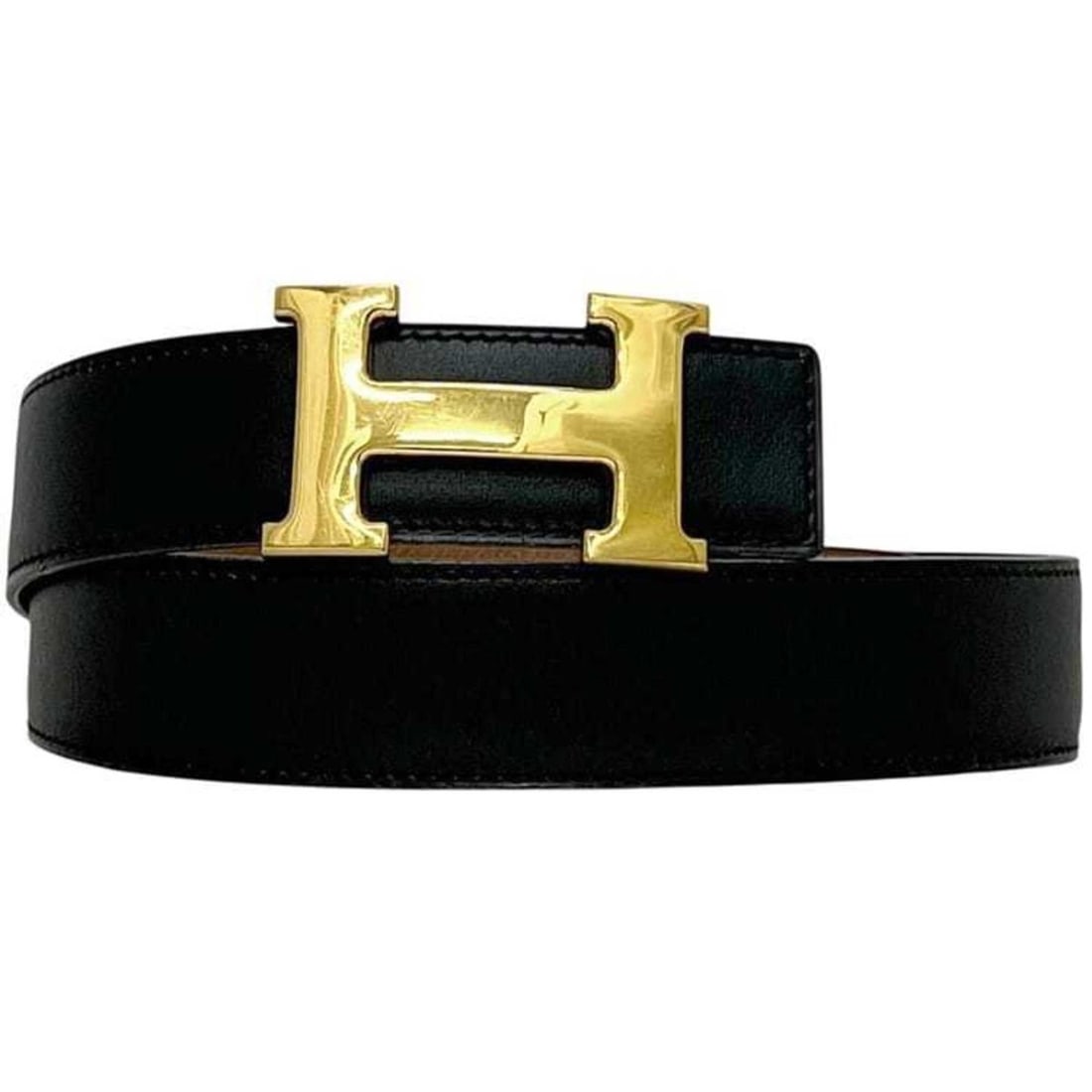 Hermes H-belt f-25247 Black Camel Brown Gold Constance Waist 71cm Leather Box Calf Courchevel ?W: --- Catalog ---Category: SizeLength: 66cm - 71cm / 25.98'' - 27.95''Category: DesignType: Standard beltColor: BlackGender: WomenLeather/Fur Type: Box calf leather, Graine couchevel leatherMaterial (St
