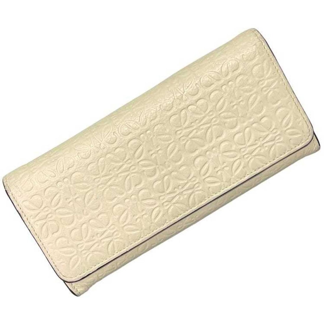 Loewe bi-fold long wallet ec-25157 beige Repeat Anagram 107.55.F11 leather 261709 LOEWE flap pocket: --- Catalog ---Category: SizeSize (HxWxD): 9.5cm x 19cm x 3cm / 3.74'' x 7.48'' x 1.18''Category: DesignType: Long wallet (bi-fold)Color: BeigeGender: Men,WomenMaterial: Leather Category: GeneralBrand