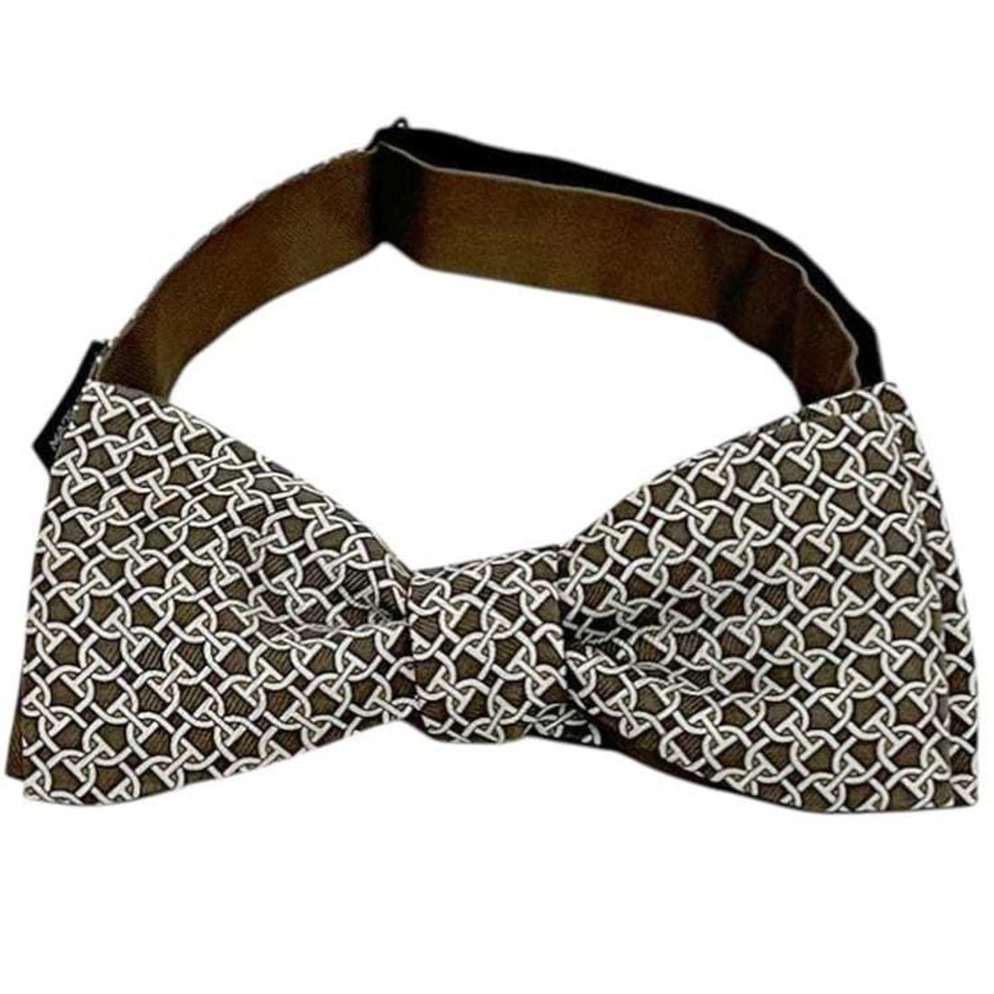 Hermes bow tie ec-25230 beige 100% silk HERMES necktie ribbon men's: --- Catalog ---Category: SizeNeck Circumference: 78.5cm / 30.9''Category: DesignType: Bow tieColor: BeigeGender: MenMaterial: Silk 100%Category: GeneralBrand: HermesCountry of Origin: France--- Item L