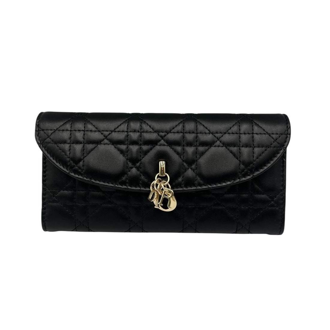 Christian Dior long wallet, Cannage My Violet leather, black, women's.: --- Catalog ---Category: SizeSize (HxWxD): 9.5cm x 19cm x 2cm / 3.74'' x 7.48'' x 0.78''Category: DesignType: Long wallet (bi-fold)Color: BlackGender: WomenMaterial: Leather Category: GeneralBrand: Ch