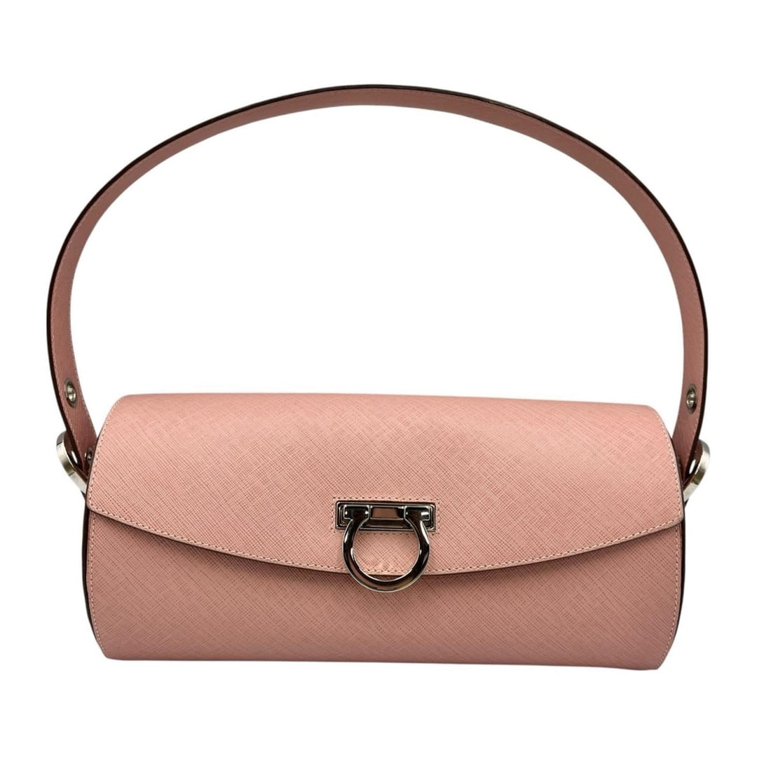 Salvatore Ferragamo handbag, Gancini design, leather, pink, women's.: --- Catalog ---Category: SizeSize (HxWxD): 12cm x 26cm x 11cm / 4.72'' x 10.23'' x 4.33''Category: DesignType: HandbagColor: PinkGender: WomenMaterial: Leather Category: GeneralBrand: Salvatore Ferrag