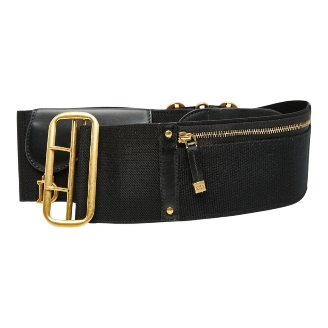 Christian Dior Dior Saddle Belt, Black Fabric Leather, Women's: --- Catalog ---Category: SizeLength: 79cm / 31.1''Category: DesignType: Standard beltColor: BlackGender: WomenMaterial (Strap): Leather Category: GeneralBrand: Christian Dior--- Item List ---Section: