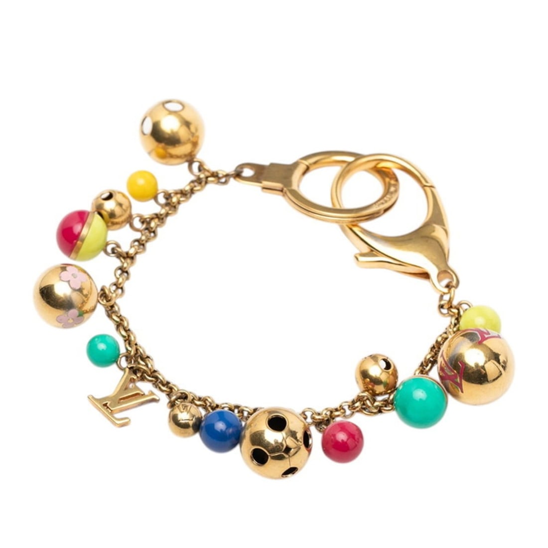 Louis Vuitton Portefeuille Chaine Grelau Accessory Bag Charm Keychain Keyring M62226 Gold Multicolor: --- Catalog ---Category: DesignType: KeyringColor: Gold, Multi-colorGender: WomenCategory: GeneralBrand: Louis Vuitton--- Item List ---Section: ConditionRanking: Rank AB Used - Traces of usage, scratc