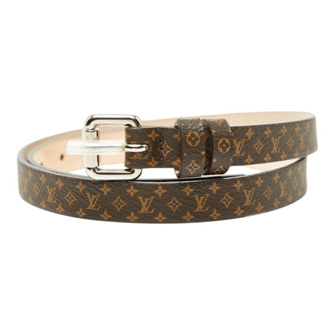 Louis Vuitton UNIFORMES Monogram Belt, Size: 70, Brown Leather, Women's. (1 of 14)