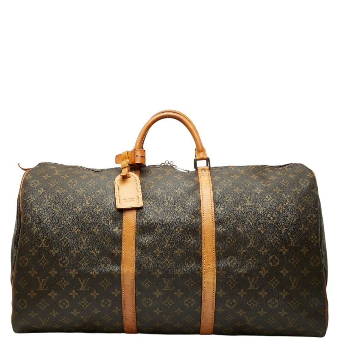 Louis Vuitton Monogram Keepall 60 Boston Bag Travel M41422 Brown Leather Women's LOUIS VUITTON (1 of 19)