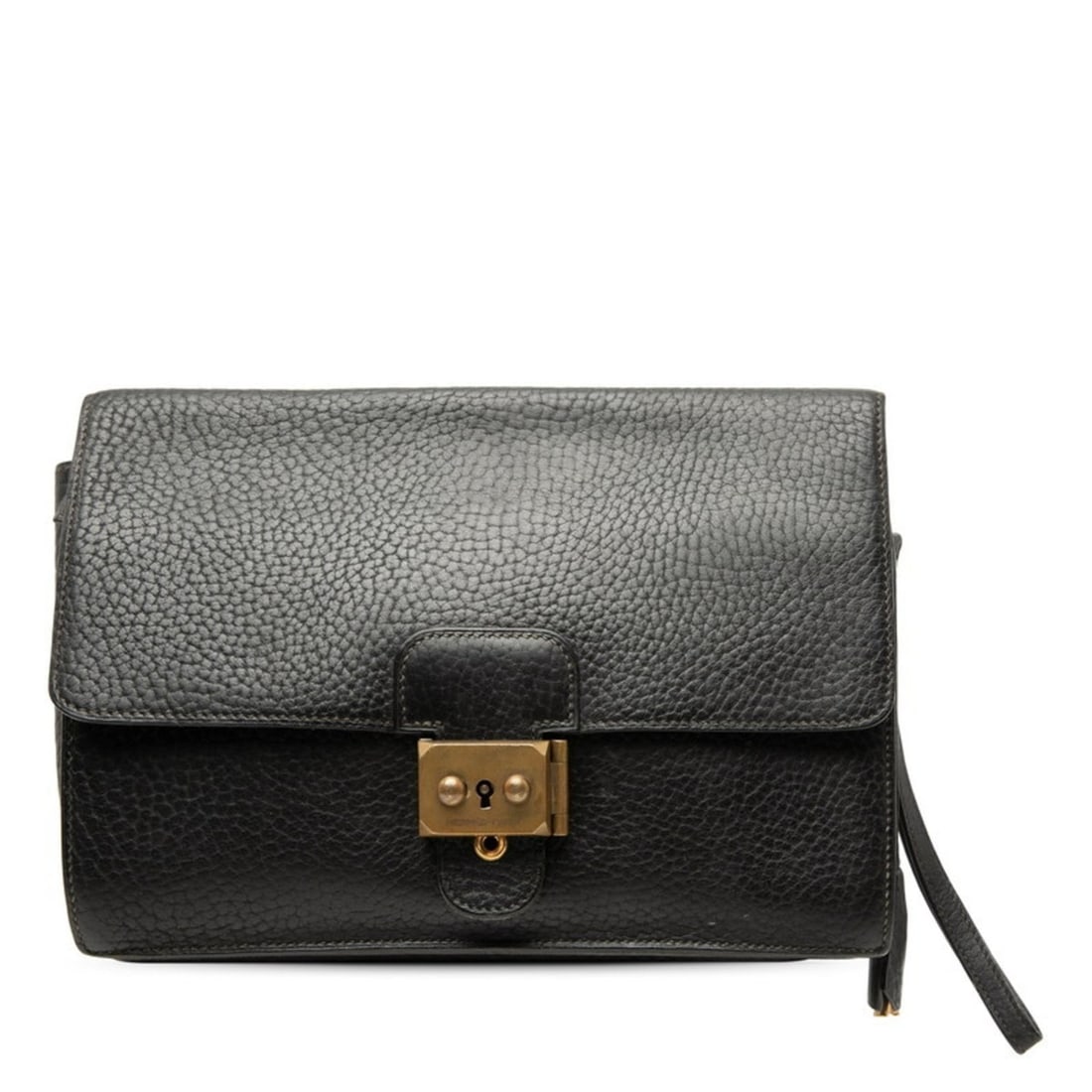 Hermes Jet Clutch Bag, Second Black with Gold Hardware, Fjord Pattern, Women's. (1 of 12)