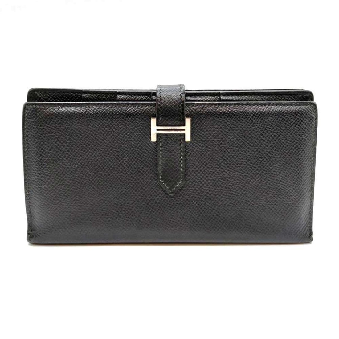Hermes Hermès Bearn Soufflet Long Wallet in Dark Gray Epsom Leather: --- Catalog ---Category: SizeWeight: 107.5g / 3.79oz.Size (HxWxD): 9cm x 17.5cm x 1.5cm / 3.54'' x 6.88'' x 0.59''Category: DesignType: Wallet (bi-fold)Color: Dark grayClosure: BeltMaterial: Epsom lea