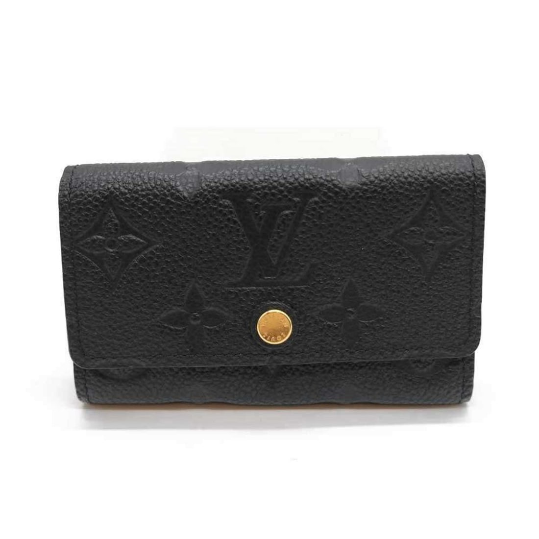 Louis Vuitton Multicle 6 6-ring Key Case, Black Noir Monogram Empreinte Leather, Women's, M64421 (1 of 18)
