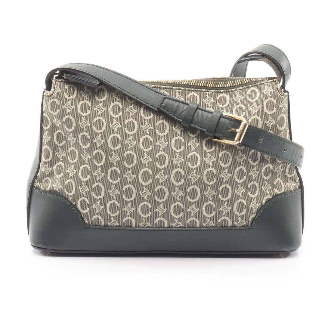 Celine C Macadam Shoulder Bag/Handbag, Canvas and Leather, Women's, Green: --- Catalog ---Category: SizeSize (HxWxD): 17cm x 26cm x 8cm / 6.69'' x 10.23'' x 3.14''Category: DesignType: Shoulder bagColor: GreenGender: WomenMaterial: Canvas , Leather Category: GeneralBrand: Ce