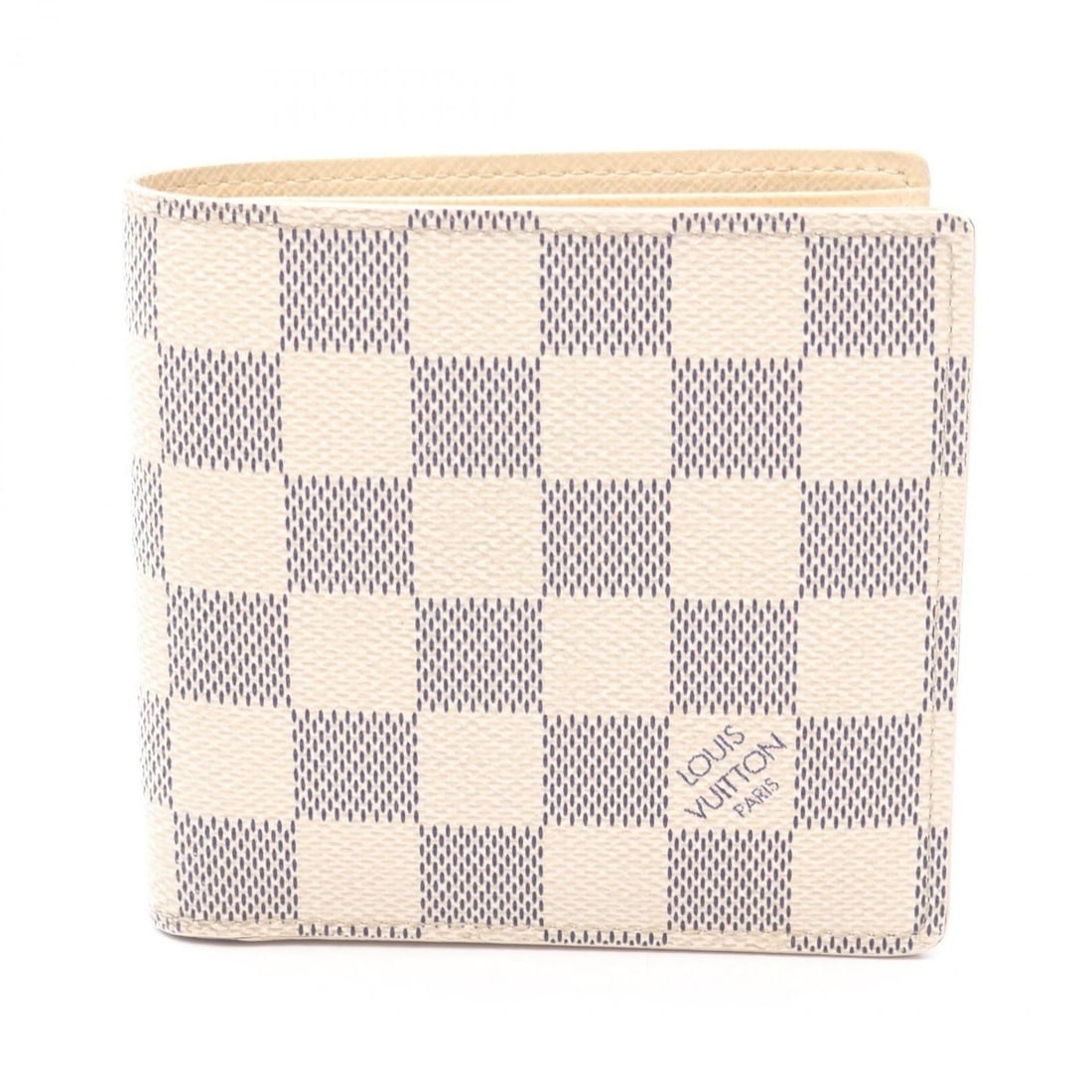 Louis Vuitton Portefeuille Marco Bi-fold Wallet, Coated Canvas, Damier Azur, White, N60018: --- Catalog ---Category: SizeSize (HxWxD): 10.5cm x 11cm x 2cm / 4.13'' x 4.33'' x 0.78''Category: DesignType: Wallet (bi-fold)Color: Damier Azur, WhiteGender: Men,WomenMaterial: Coated canvas Categor