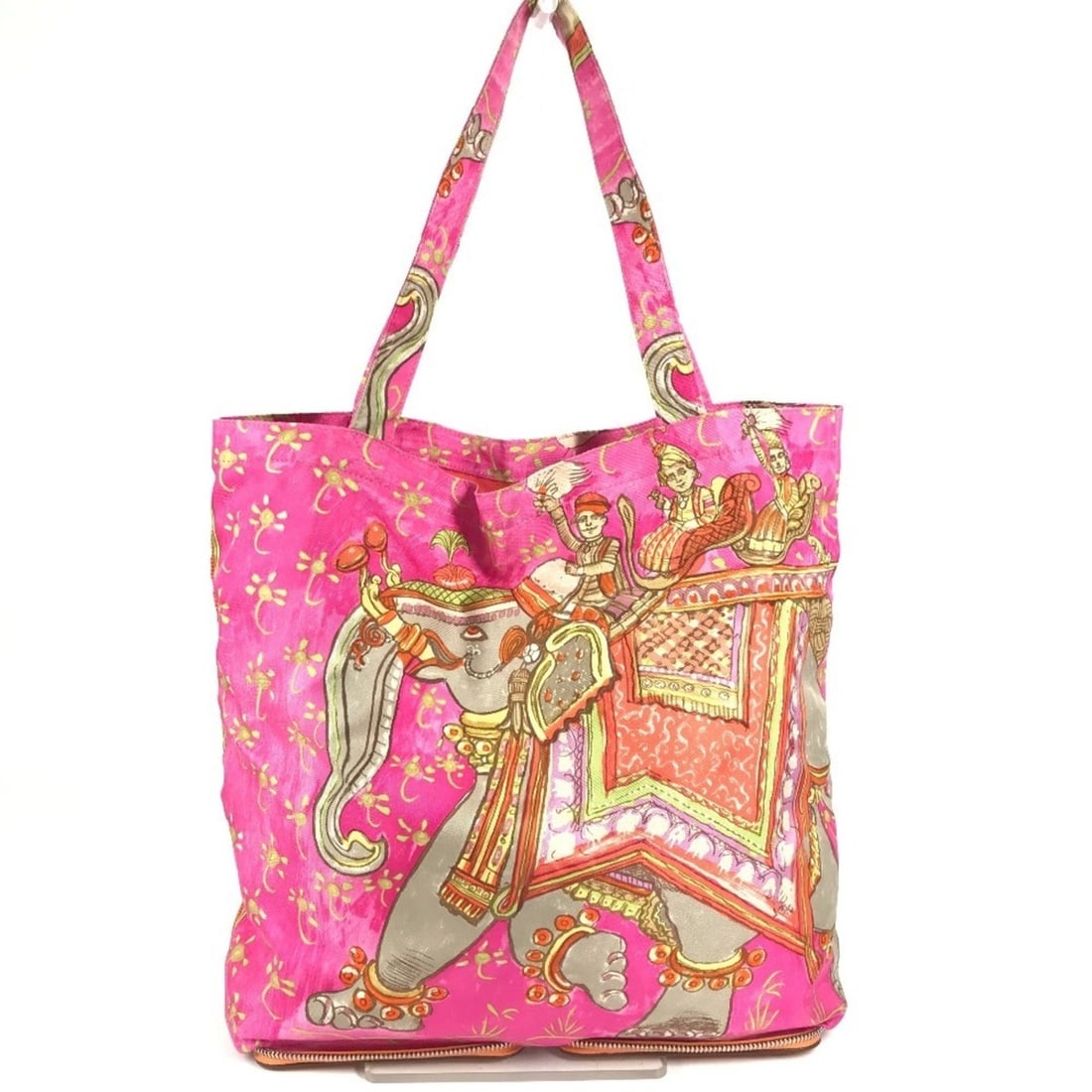 HERMES Hermes Bag Eco Foldable Silky Pop Elephant Print Tote Handbag Shoulder Leather Silk Men's: --- Catalog ---Category: SizeSize (HxWxD): 13cm x 14cm / 5.11'' x 5.51''Category: DesignType: Eco-bag, Handbag, Shoulder bag, Tote bagColor: Orange, PinkGender: Men,WomenMaterial: Leather , Silk Categ