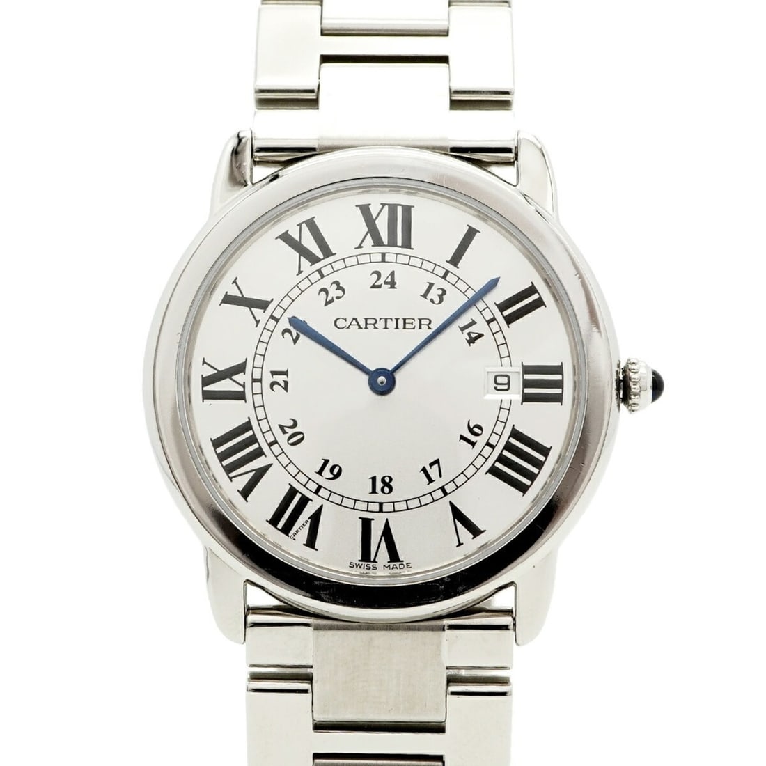 Cartier Ronde Solo LM W6701005 Silver Dial Men's Watch: --- Catalog ---Category: SizeWrist Size: 17.5cm / 6.88''Case Diameter: 35.9mm / 1.41''Category: DesignType: WristwatchGender: MenColor (Dial): SilverMaterial (Band): Stainless steelCategory: GeneralMP