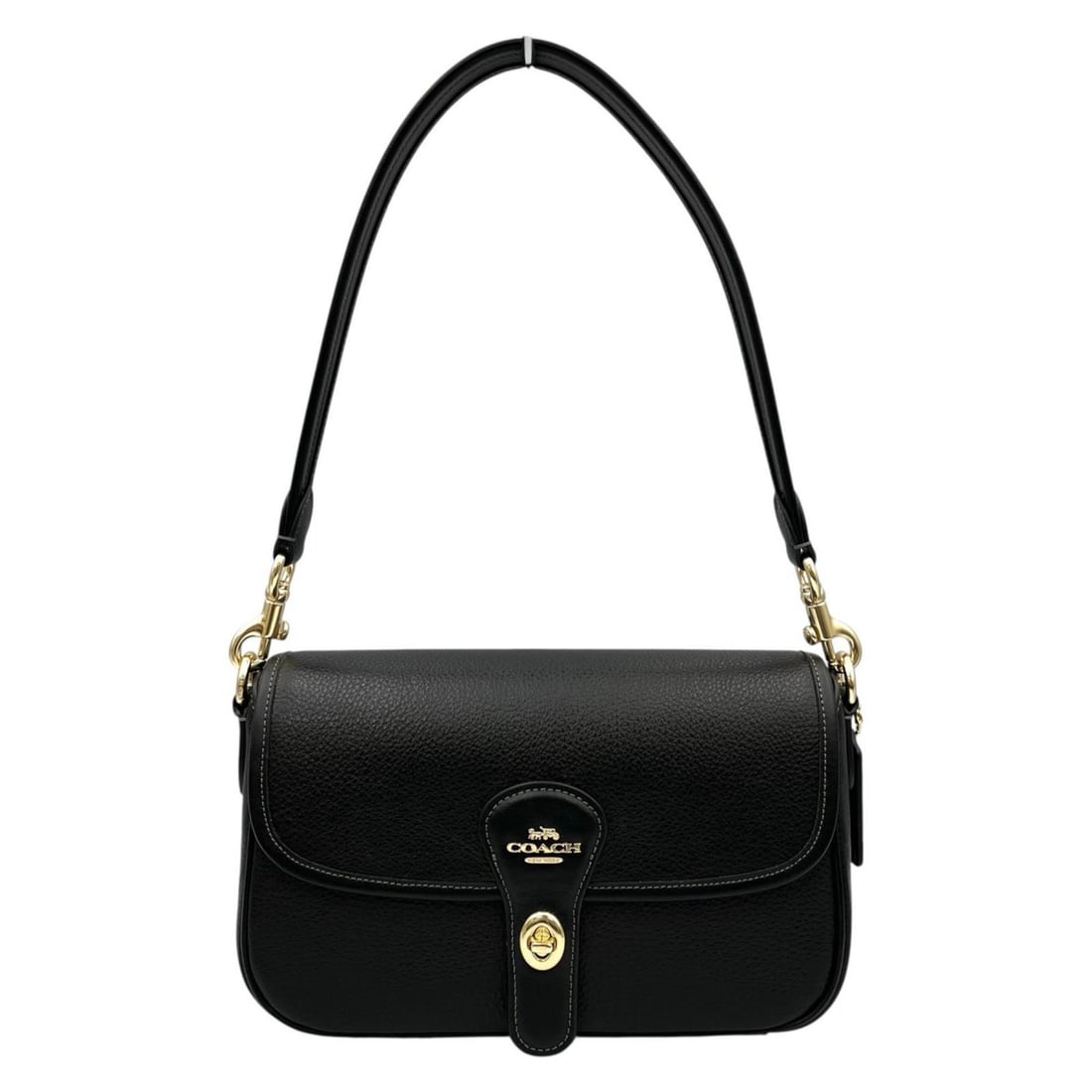 Coach Hadley Shoulder Bag CY683IMBLK Leather Black Women's: --- Catalog ---Category: SizeSize (HxWxD): 15.5cm x 24.5cm x 7cm / 6.1'' x 9.64'' x 2.75''Category: DesignType: Shoulder bagColor: BlackGender: WomenMaterial: Leather Category: GeneralMPN: CY683IMBLKB