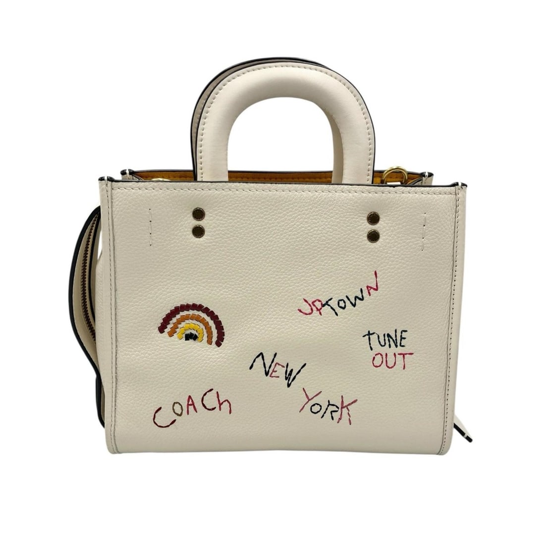 Coach Rogue 25 2-way Shoulder Bag C3873 Leather Ivory Women's Handbag: --- Catalog ---Category: SizeSize (HxWxD): 20.5cm x 24.5cm x 9cm / 8.07'' x 9.64'' x 3.54''Category: DesignType: Handbag, Shoulder bagColor: IvoryGender: WomenMaterial: Leather Category: GeneralMPN: C