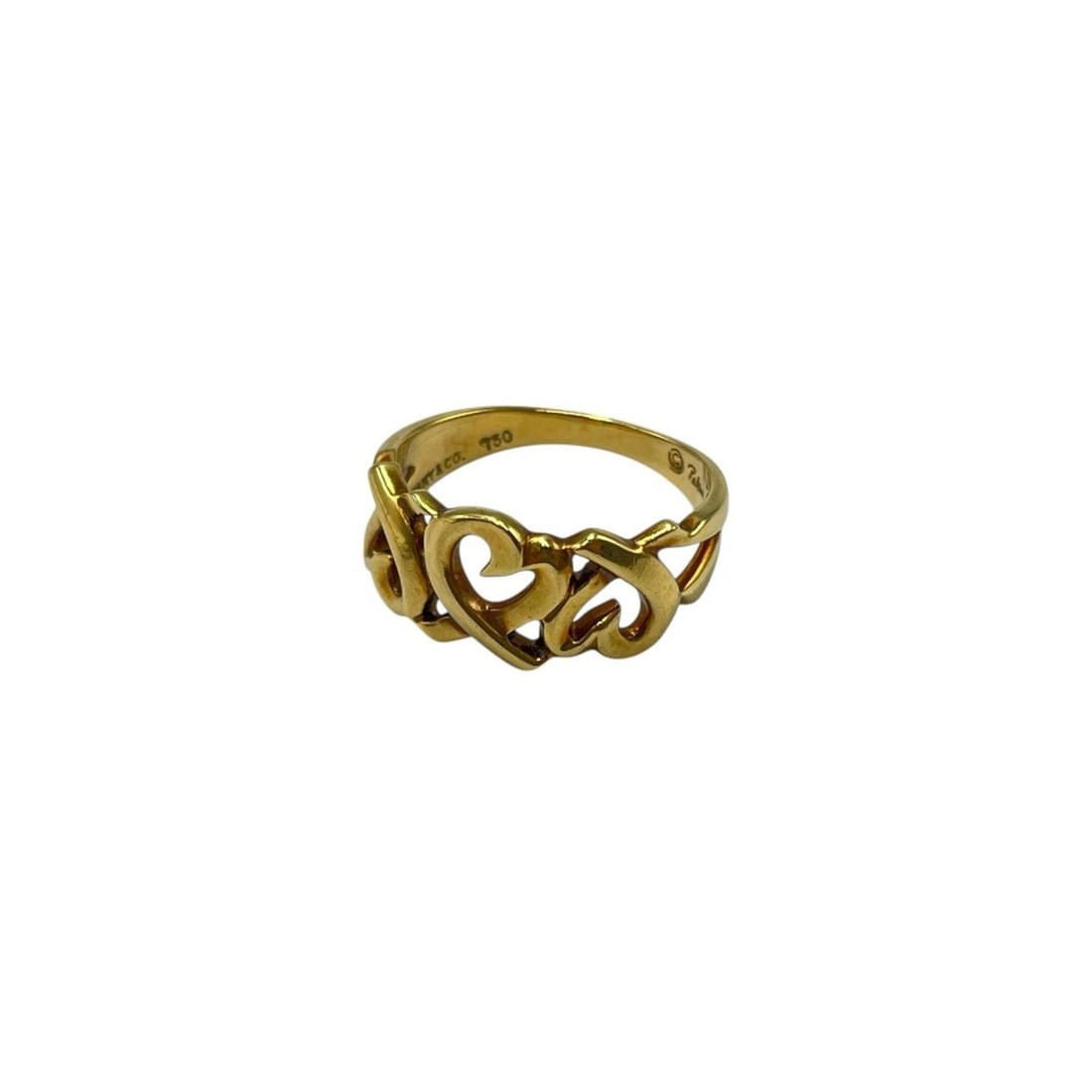 Tiffany & Co. Triple Loving Heart Ring in 18K Yellow Gold for Women: --- Catalog ---Category: SizeJP Size: 12.5US Size: 6.5Category: DesignType: Band ringColor: GoldGender: WomenMaterial: Yellow gold (18K)Category: GeneralBrand: Tiffany--- Item List ---Section: Conditi