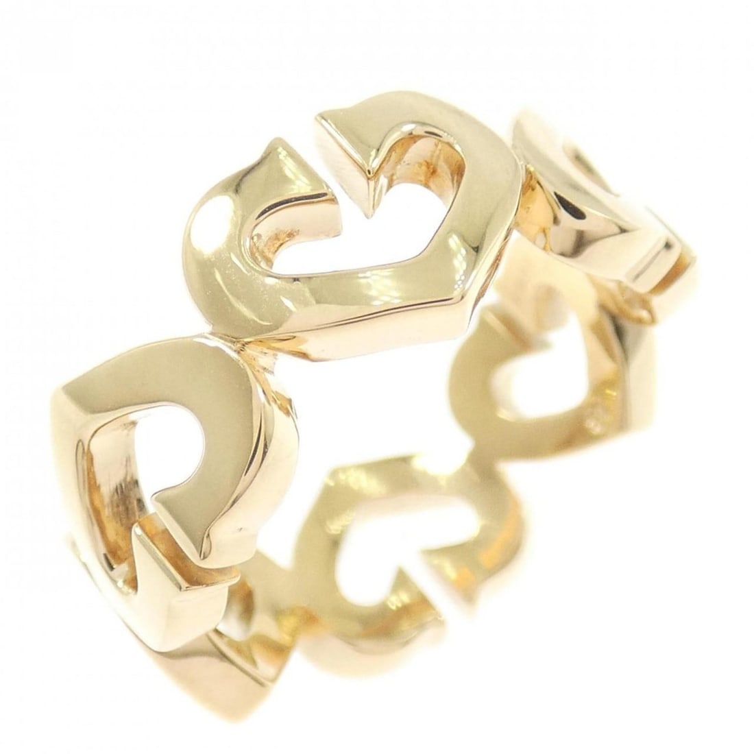 Cartier C Heart Ring: --- Catalog ---Category: SizeWidth: 7.2mm / 0.28''Weight: 6.1g / 0.21oz.JP Size: 8US Size: 4.5Category: DesignType: Band ringGender: WomenMaterial: Yellow gold (18K)Category: GeneralBrand: Cartier---