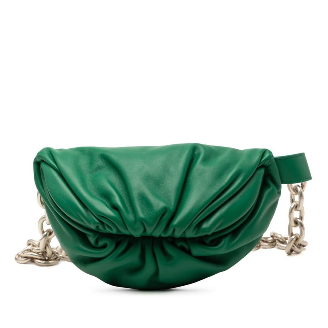 Bottega Veneta The Chain Handbag Pouch One-Shoulder Bag Green Leather Women's BOTTEGAVENETA: --- Catalog ---Category: SizeSize (HxWxD): 15cm x 23cm x 8cm / 5.9'' x 9.05'' x 3.14''Category: DesignType: Handbag, Pouch, Shoulder bagColor: GreenGender: WomenMaterial: Leather Category: