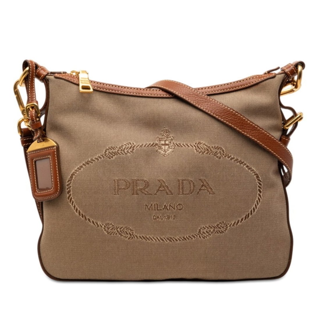 Prada Logo Crossbody Shoulder Bag BT0706 Brown Canvas Leather Women's PRADA: --- Catalog ---Category: SizeSize (HxWxD): 22cm x 27.5cm x 2cm / 8.66'' x 10.82'' x 0.78''Category: DesignType: Shoulder bagColor: BrownGender: WomenMaterial: Canvas , Leather Category: GeneralMPN:
