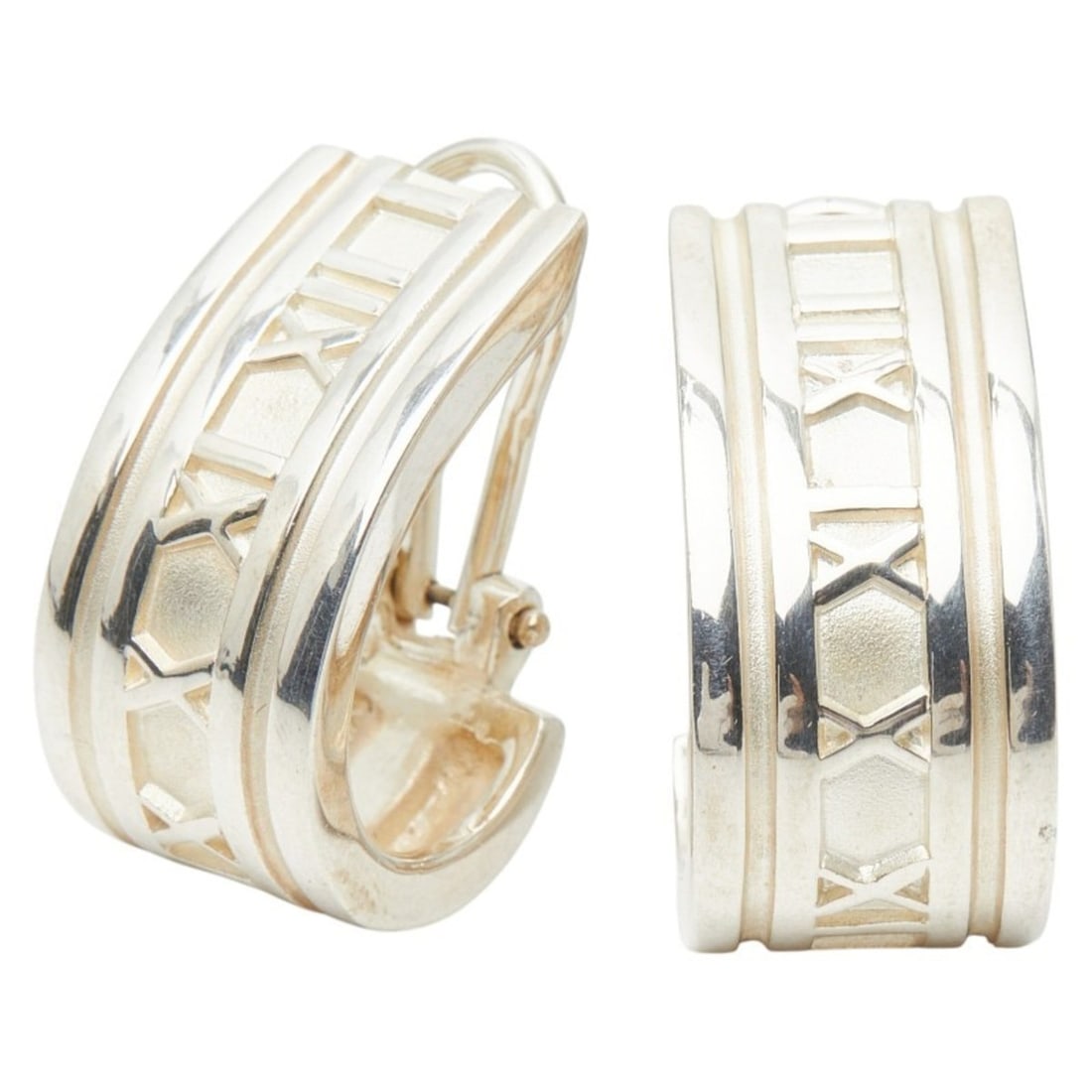 Tiffany & Co. Atlas Earrings, SV925 Silver, Women's.: --- Catalog ---Category: SizeStone Size (HxW): 25.00mm x 12.10mm / 0.98'' x 0.48''Category: DesignColor: SilverGender: WomenMaterial: Silver 925Category: GeneralBrand: Tiffany--- Item List ---Section: