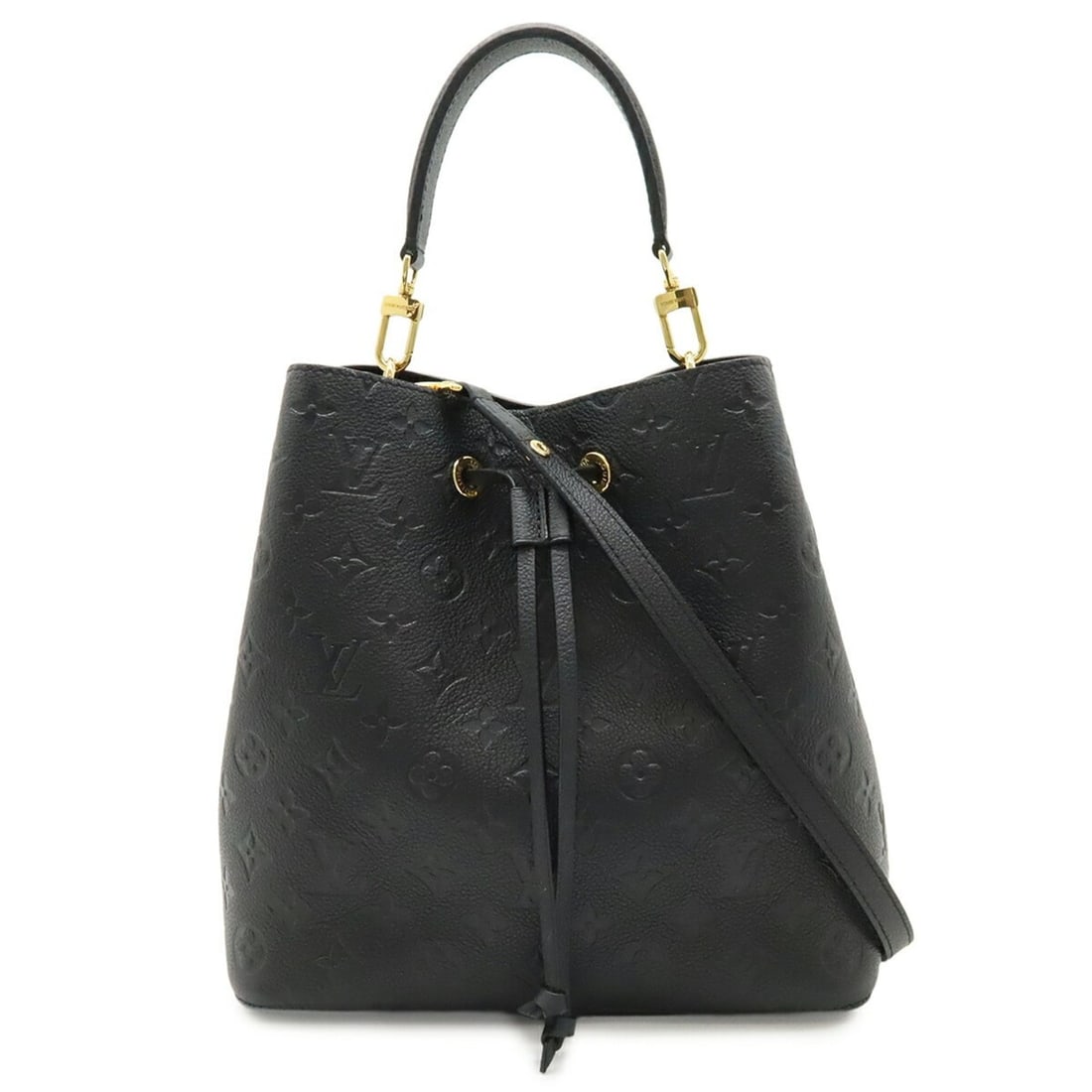 LOUIS VUITTON Louis Vuitton Monogram Empreinte NeoNoe MM Shoulder Bag Handbag Noir Black M45256 (1 of 17)