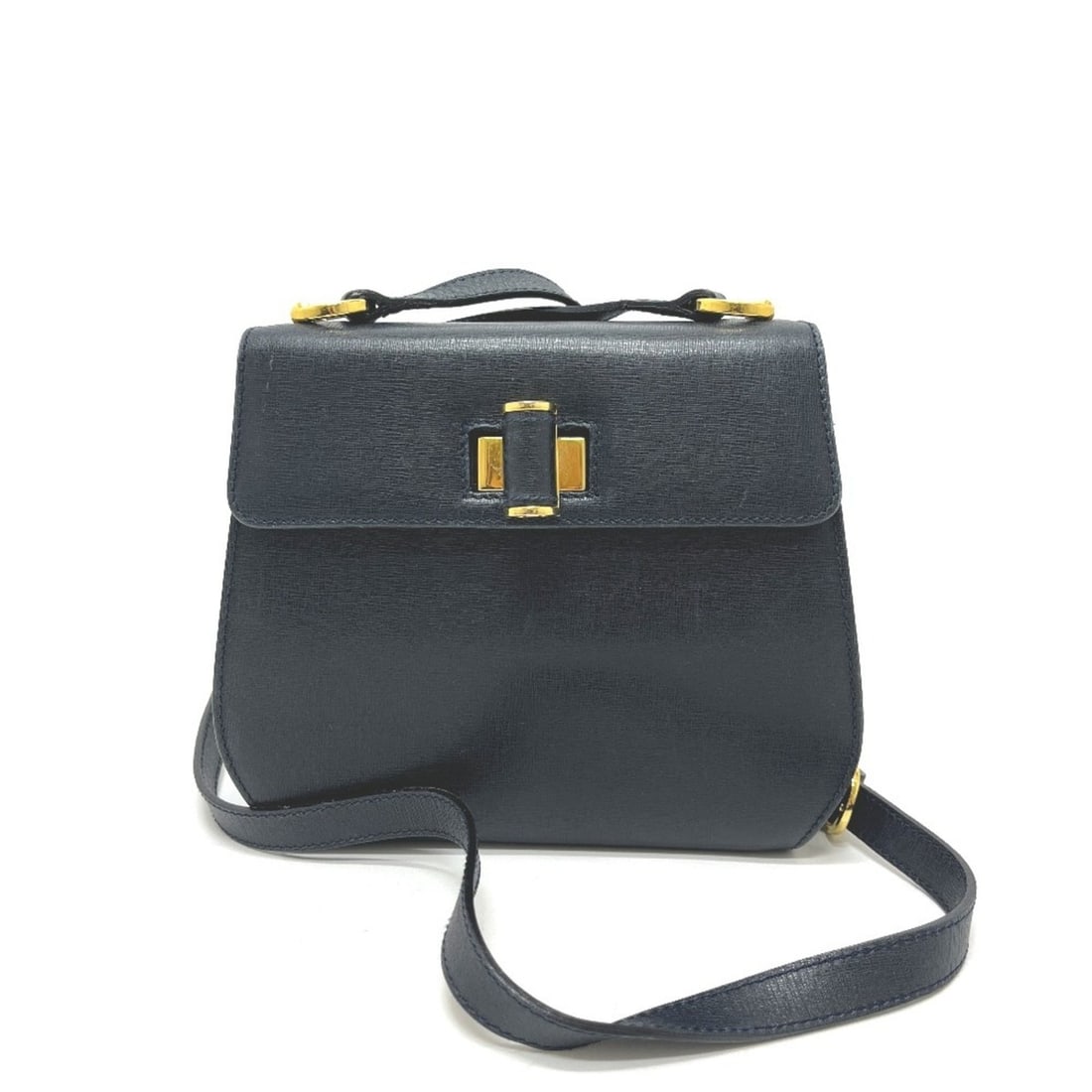 Salvatore Ferragamo Turnlock Bag, Handbag, Shoulder Leather, Women's, Navy: --- Catalog ---Category: SizeSize (HxWxD): 15cm x 19cm x 6cm / 5.9'' x 7.48'' x 2.36''Category: DesignType: Handbag, Shoulder bagColor: NavyGender: WomenMaterial: Leather Hardware Color: GoldCategory: